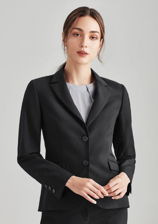 Picture of Womens Comfort Wool Stretch 2 Button Mid Length Jacket