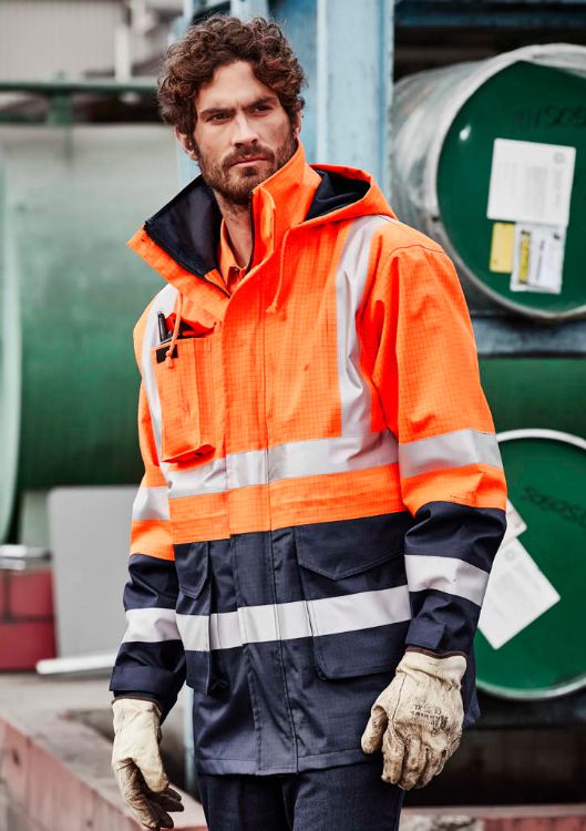 Picture of Mens Orange Flame Arc Rated Antistatic Waterproof Jacket