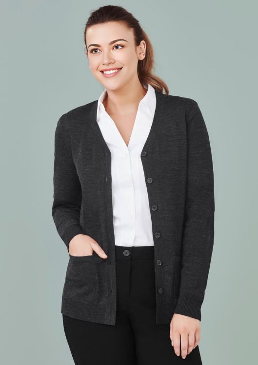 Picture of Womens Button Front Knit Cardigan