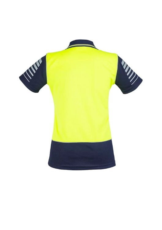 Picture of Womens Hi Vis Zone Short Sleeve Polo