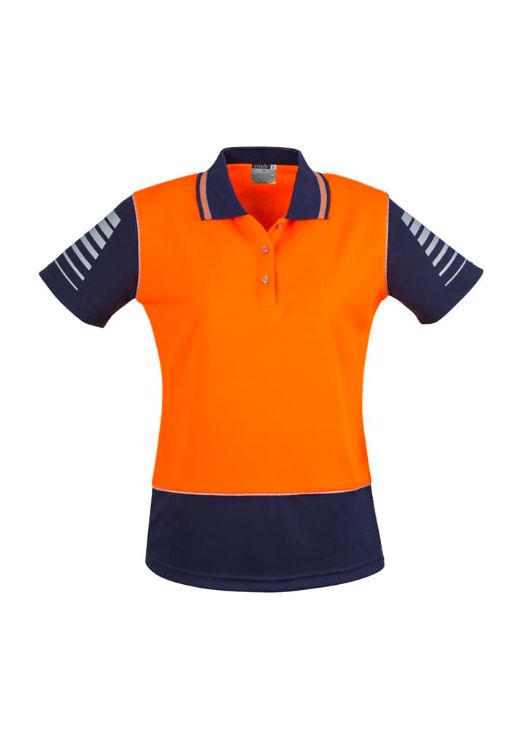 Picture of Womens Hi Vis Zone Short Sleeve Polo