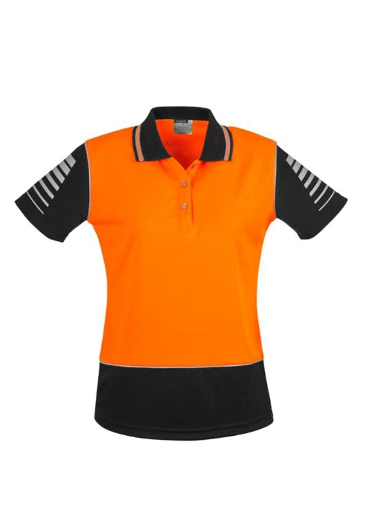 Picture of Womens Hi Vis Zone Short Sleeve Polo