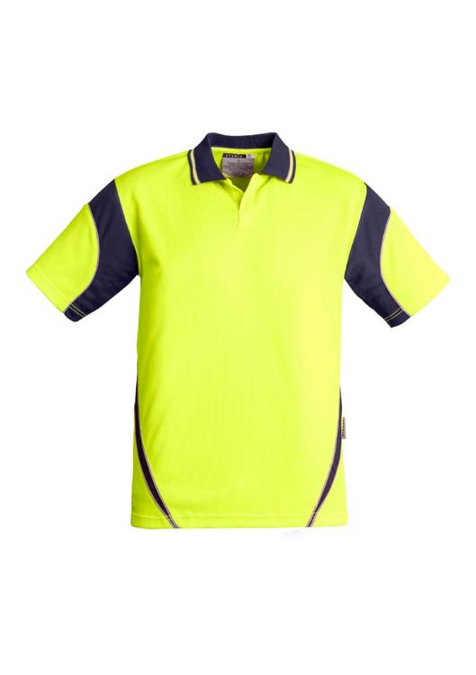 Picture of Mens Hi Vis Aztec Short Sleeve Polo