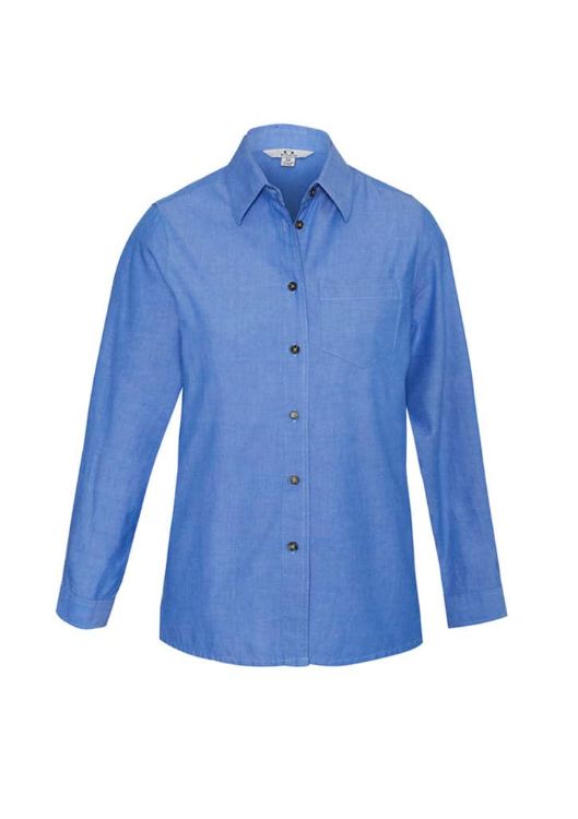 Picture of Womens Chambray Long Sleeve Shirt