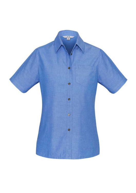 Picture of Womens Chambray Short Sleeve Shirt
