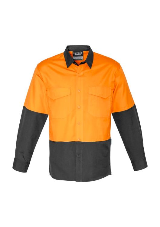 Picture of Mens Rugged Cooling Hi Vis Long Sleeve Shirt
