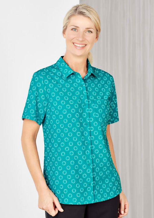 Picture of Womens Florence Daisy Print Short Sleeve Shirt