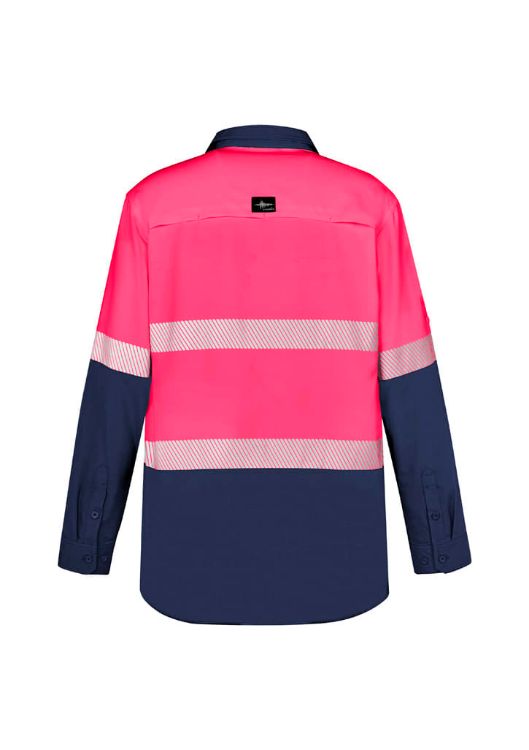 Picture of Mens Hi Vis Outdoor Segmented Tape Long Sleeve Shirt