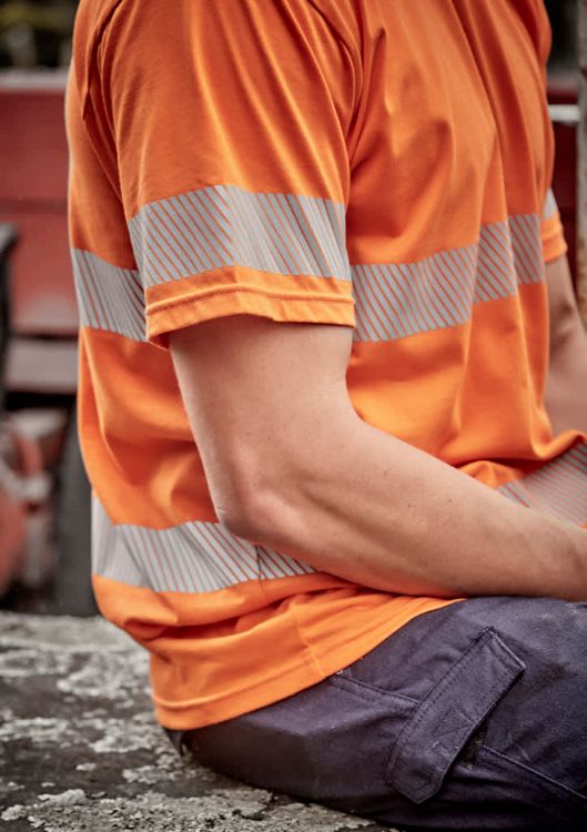 Picture of Mens Hi Vis Segmented Tape Cotton Tee Shirt