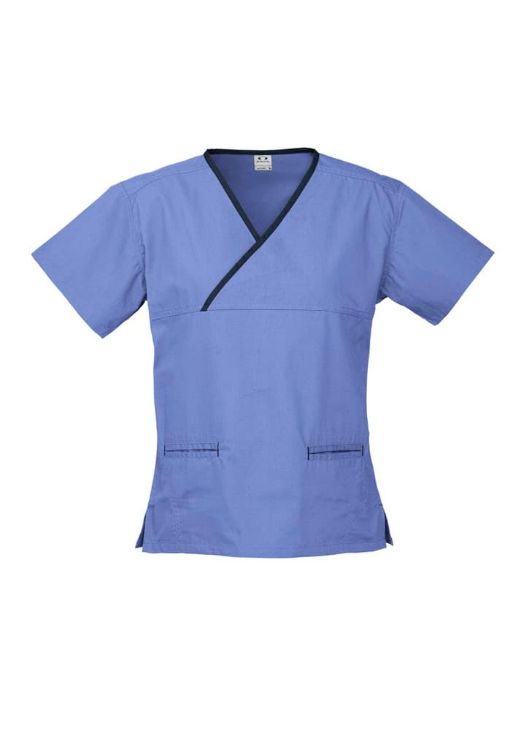 Picture of Classic Womens Contrast Crossover Scrub Top