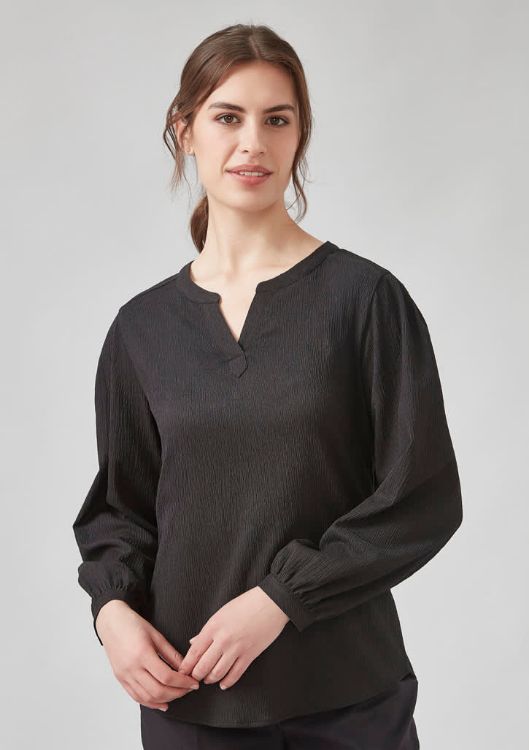 Picture of Womens Ruche Long Sleeve Blouse