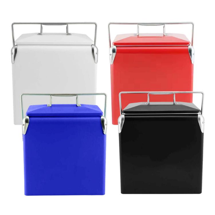 Picture of Retro Metal Ice Cooler Box 13L