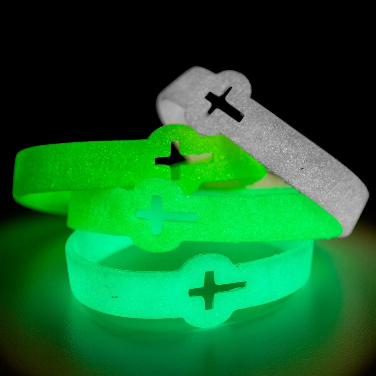 Picture of Neon Glow Silicone Wrist Band Custom Design