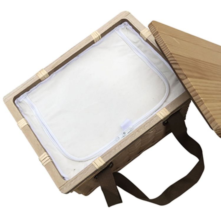 Picture of Gold Coast Wicker Picnic Cooler Basket Square