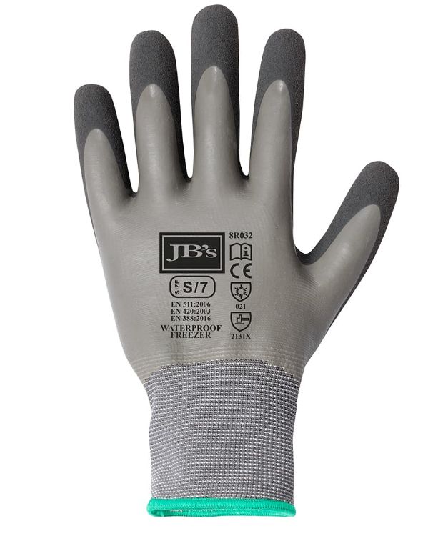 Picture of JB's W/Proof Latex Coat Freezer Glove 5 Pk Grey/Char