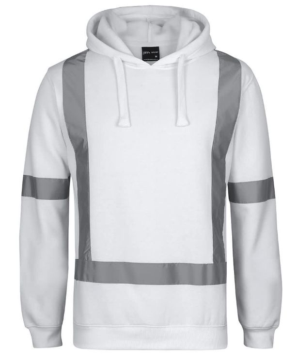 Picture of JB's Fleece Hoodie With Reflective Tape White