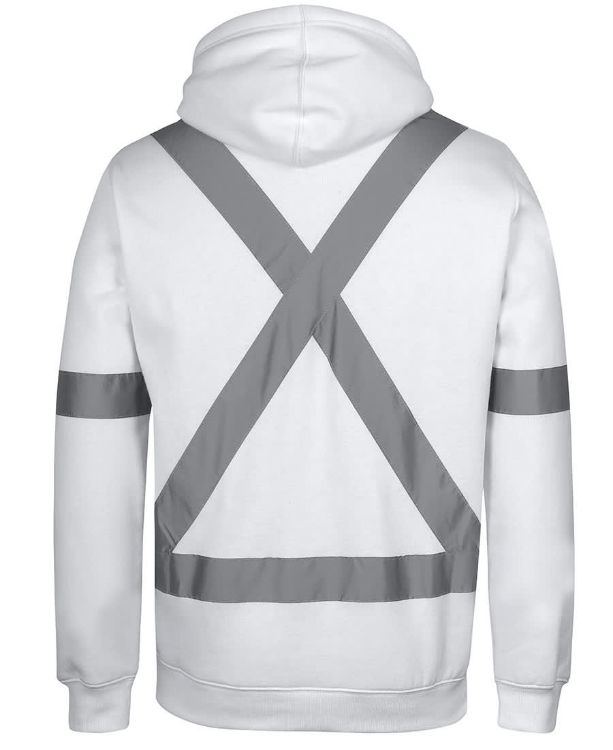 Picture of JB's Fleece Hoodie With Reflective Tape White