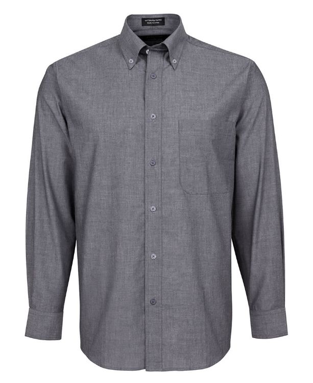 Picture of JB's L/S Fine Chambray Shirt Lt Blue