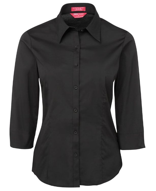 Picture of JB's LADIES URBAN 3/4 POPLIN SHIRT BLACK -