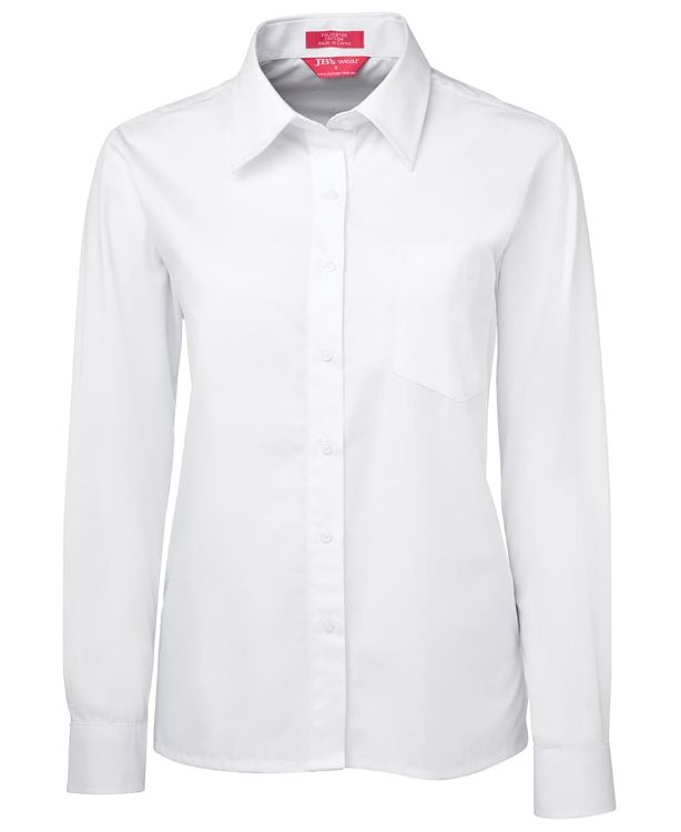 Picture of JB's Ladies L/S Original Poplin Shirt White