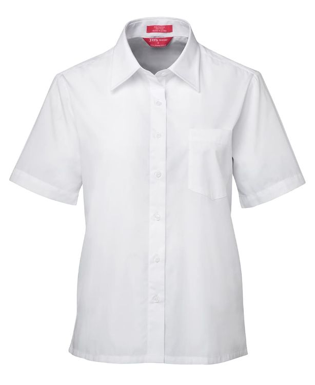 Picture of JB's Ladies S/S Original Poplin Shirt White
