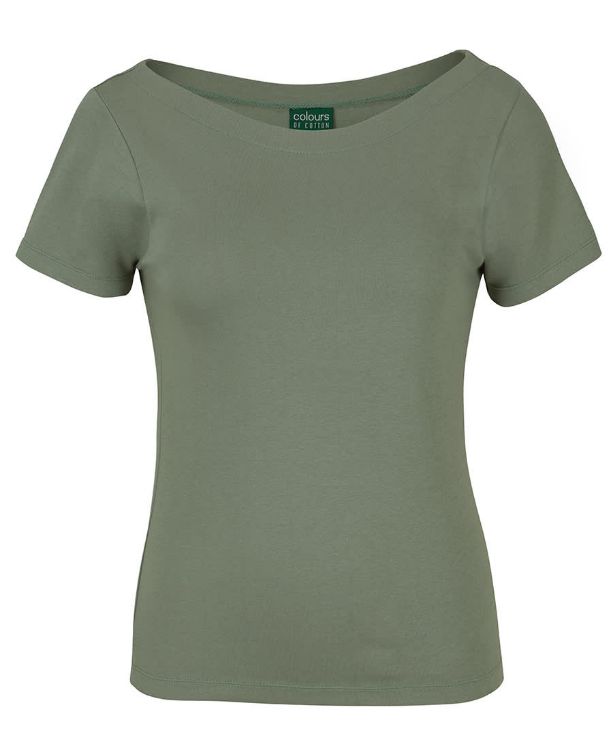 Picture of C of C Ladies S/S Boat Neck Tee