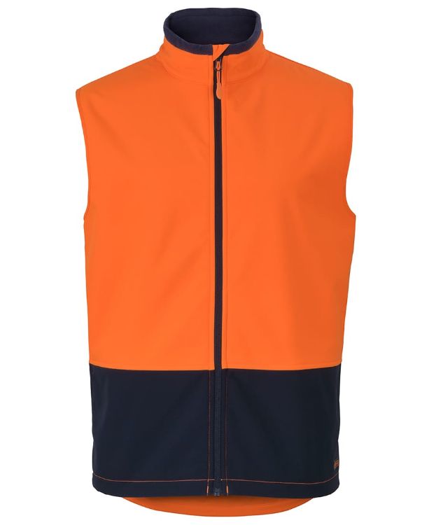 Picture of JB's Hv Three Layer Softshell Vest Lime/Navy