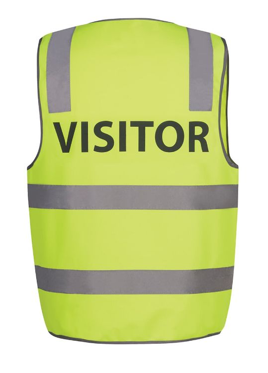 Picture of JB's Hv (D+N) Safety Vest Print Visitor Lime