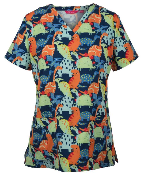 Picture of JB's Ladies Scrub Top Printed