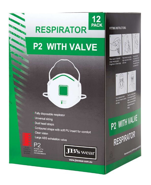 Picture of JB's P2 Respirator With Valve (12 Pc)