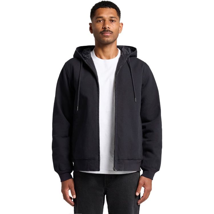 Picture of Canvas Bomber Hood Jacket