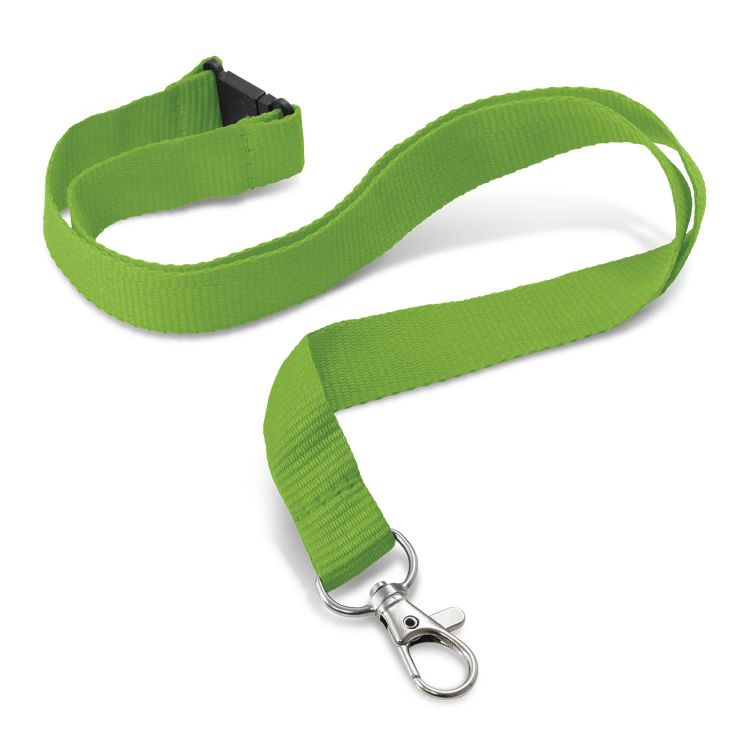 CustomPrintedLanyard16mmlightgreen