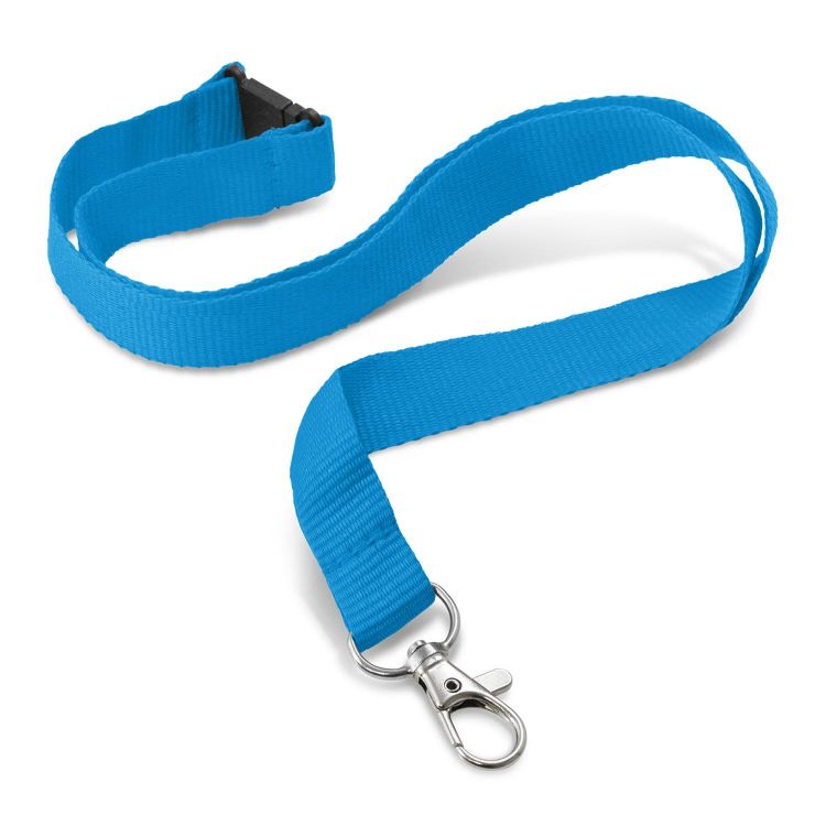 CustomPrintedLanyard16mmlightblue