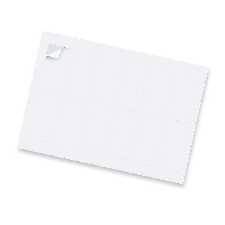 Picture of Sticker Sheet 40 x 80mm Rectangle - Matte