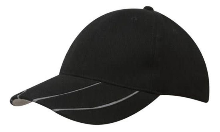 Picture of Brushed Heavy Cotton Cap with Hi-Vis Laminated Two-Tone Peak