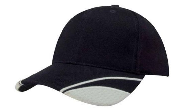 Picture of Brushed Heavy Cotton Cap with Mesh Inserts on Peak
