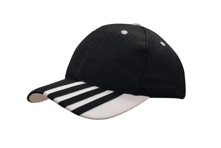 Picture of Sandwich Mesh Cap with Striping on Peak