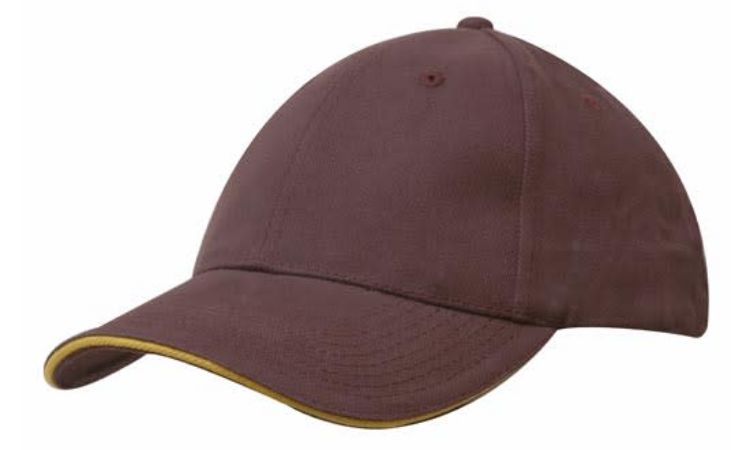 Picture of Brushed Heavy Cotton Cap with Sandwich Trim