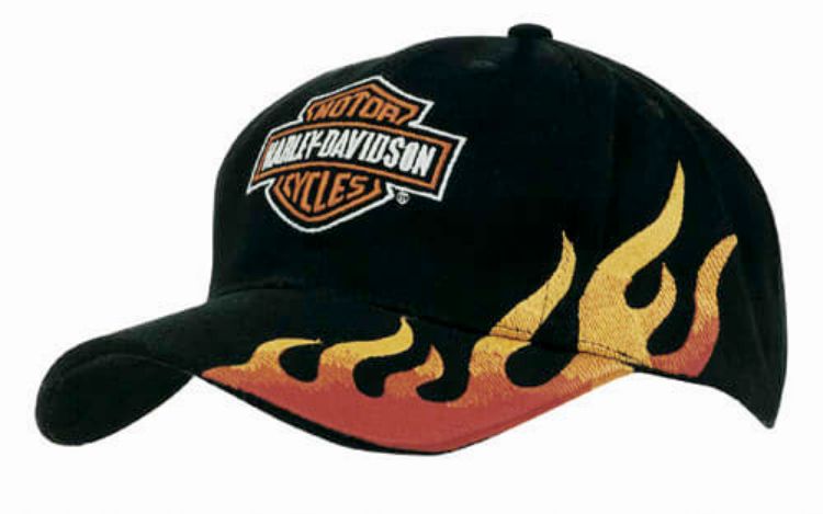 Picture of Brushed Heavy Cotton Cap with Flame Embroidery