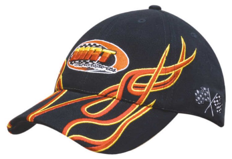 Picture of Brushed Heavy Cotton Cap with Flame Embroidered