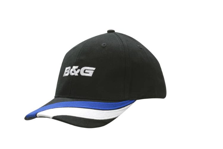 Picture of Brushed Heavy Cotton Cap with Fabric Stripes & Embroidery on Peak