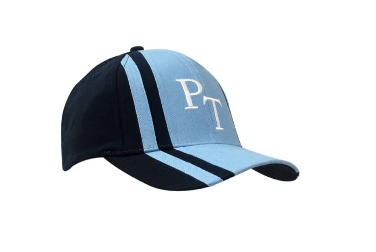 Picture of Brushed Heavy Cotton Cap with Fabric Inserts and Stripes on Crown & Peak