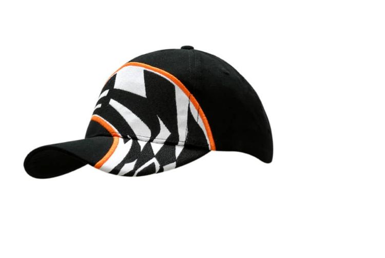 Picture of Brushed Heavy Cotton Cap with Swoosh Check Embroidery on Crown & Peak