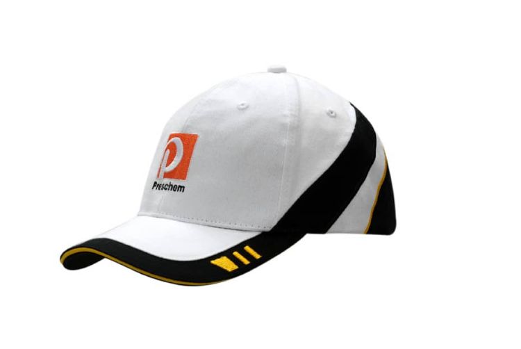 Picture of Brushed Heavy Cotton Cap with Fabric Inserts & Embroidery on Crown & Peak