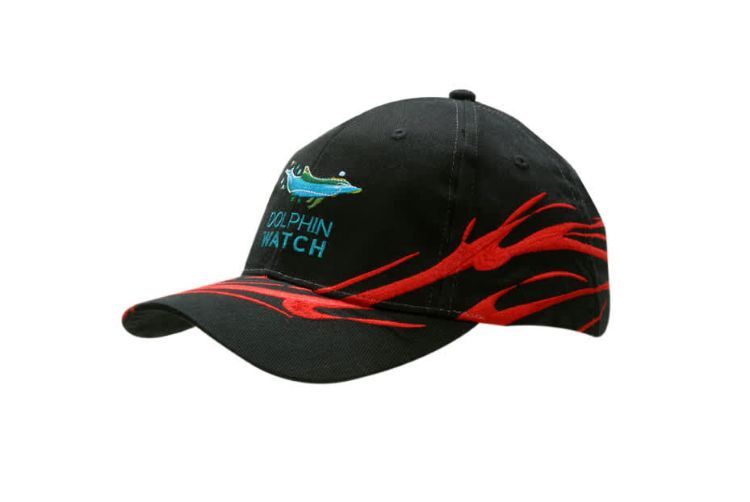 Picture of Brushed Heavy Cotton Cap with Wave Embroidery on Crown & Peak