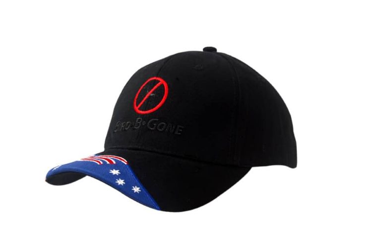 Picture of Brushed Heavy Cotton Cap with Australia Flag Insert/Embroidery on Peak