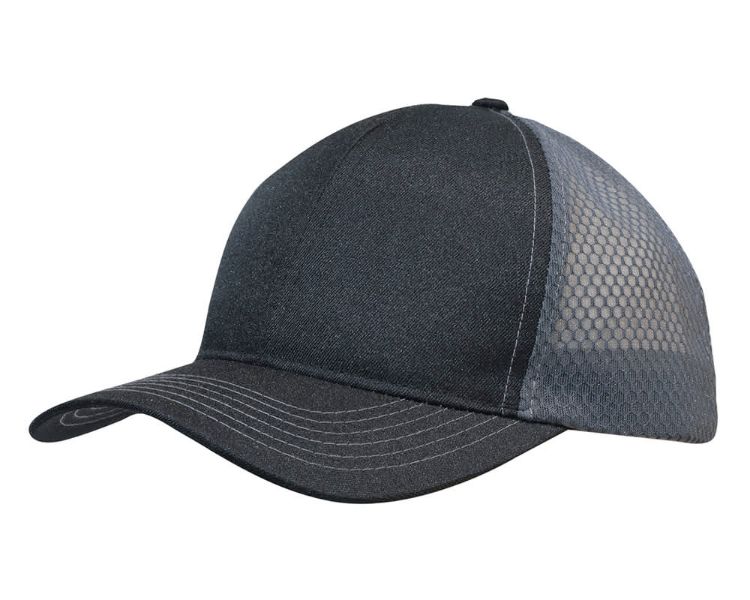 Picture of Breathable Poly Twill Cap with Honeycomb Mesh
