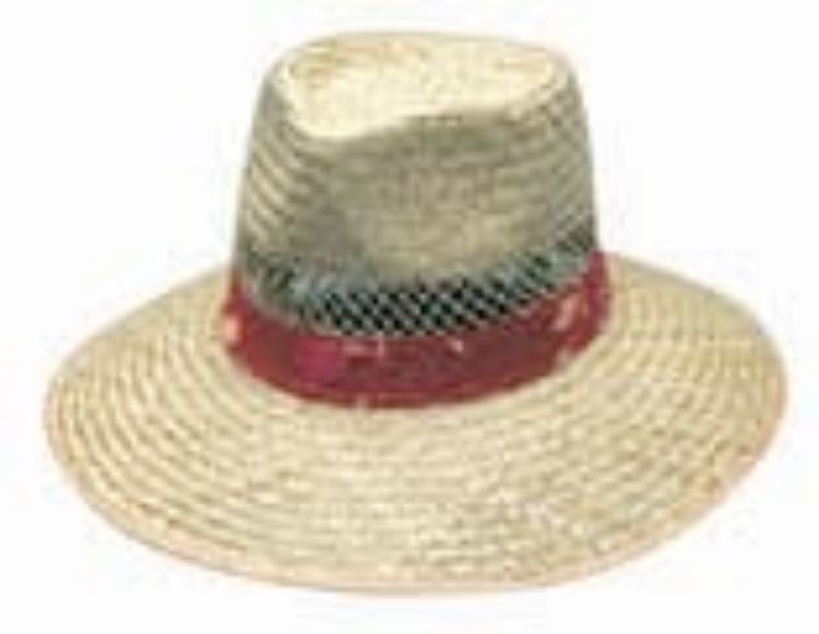 Picture of Natural Straw Hat with Green Under – S-M-L-XL