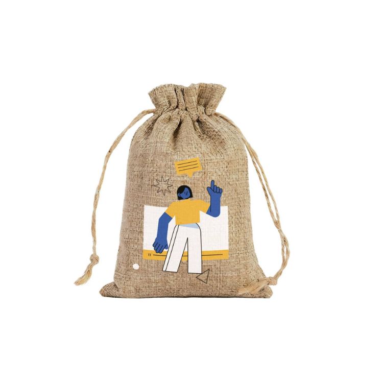 Picture of Linen Drawstring Gift Bags