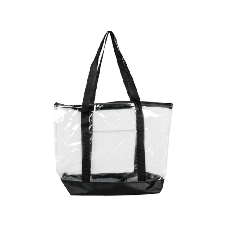 Picture of Large Clear Zippered Tote Bag